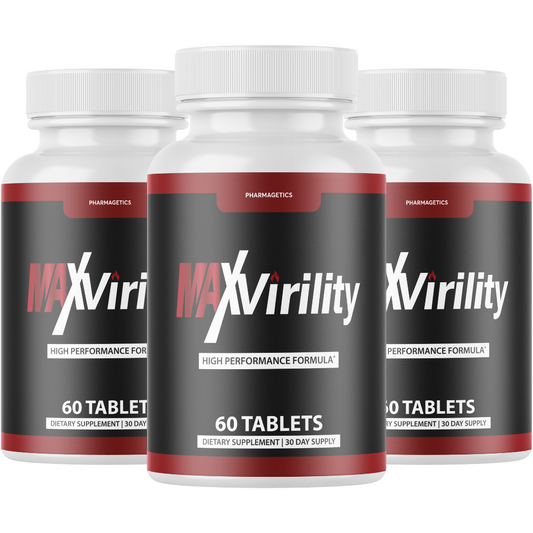 Max Virility Male Health Pills to Boost Stamina and Energy Levels -3 Bottles