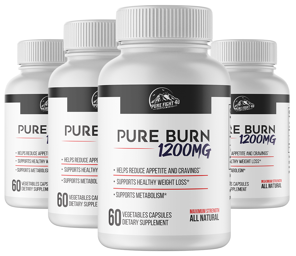 Pure Burn 1200mg Dietary Supplement - 4 Bottles 240 Capsules