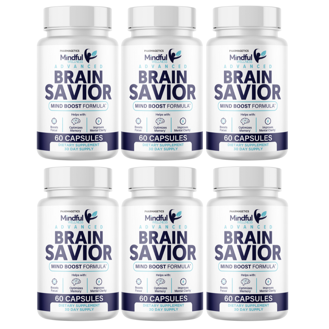 Mindful Wellness Brain Savior - Mind Boost Formula Capsules 6 Bottles 360 Caps