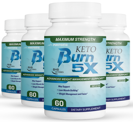 Keto Burn 5x Pills Advanced Weight  Management Support - 4 Bottles 240 Capsules