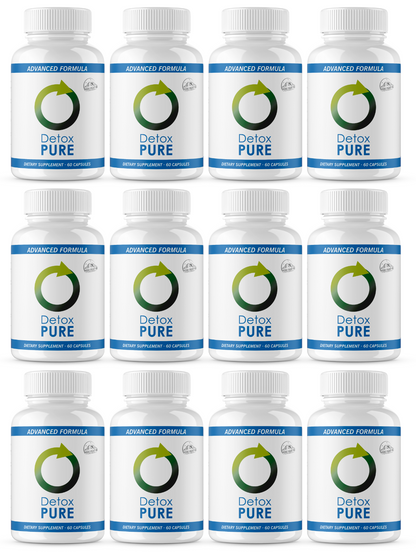 Detox Pure Advanced Formula Dietary Supplement - 12 Bottles 720 Capsules