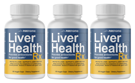 Liver Health RX Formula Supplement Pure Health 3 Bottles 180 Capsules