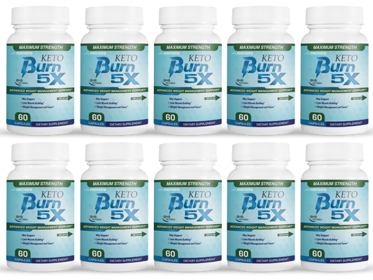 Keto Burn 5x Pills Advanced Weight Management Support 10 Bottles 600 Capsules