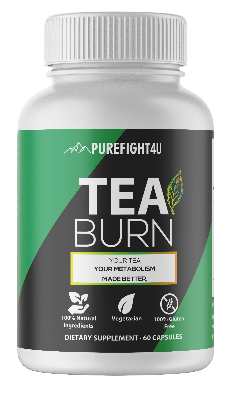 Tea Burn Dietary Supplement 3 Bottles 180 Capsules