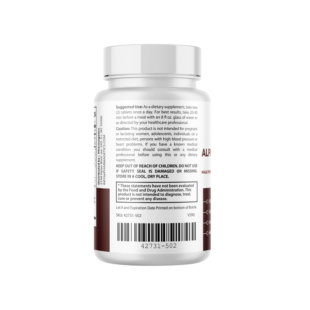 Alpha Drive RX - Male Health Tablets to Boost Energy and Intimate Performance 6 Bottles