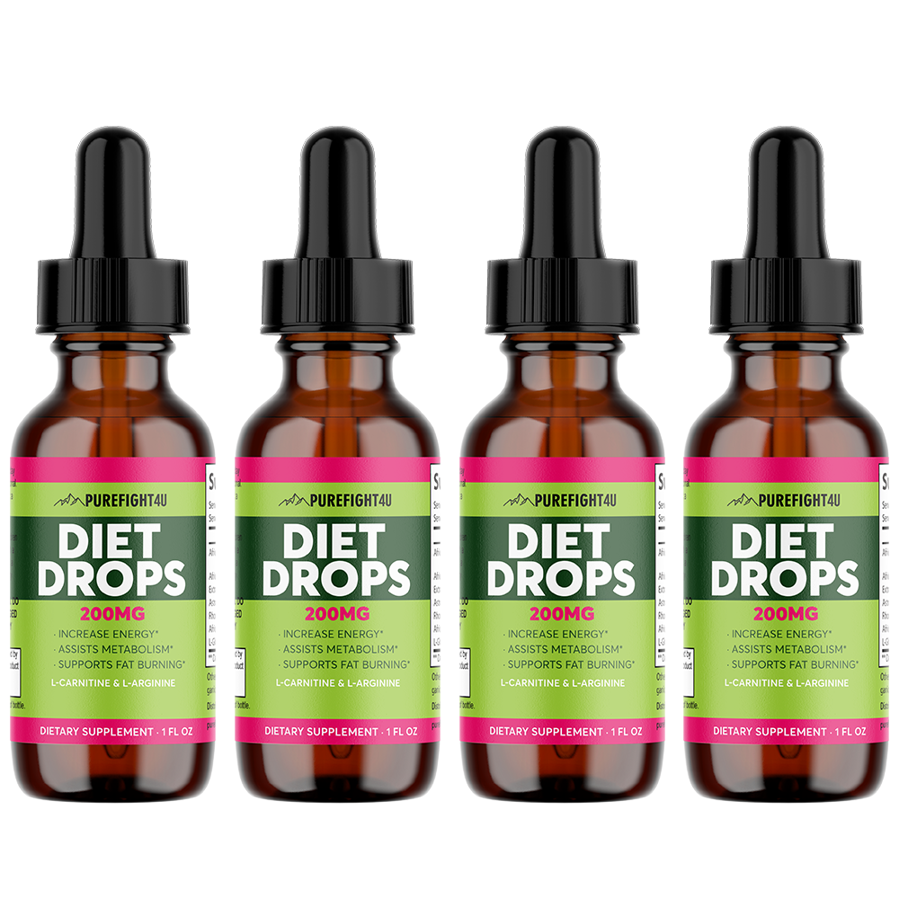 Diet Drops 200 MG Dietary Supplement  1 FL. OZ 4 Bottles