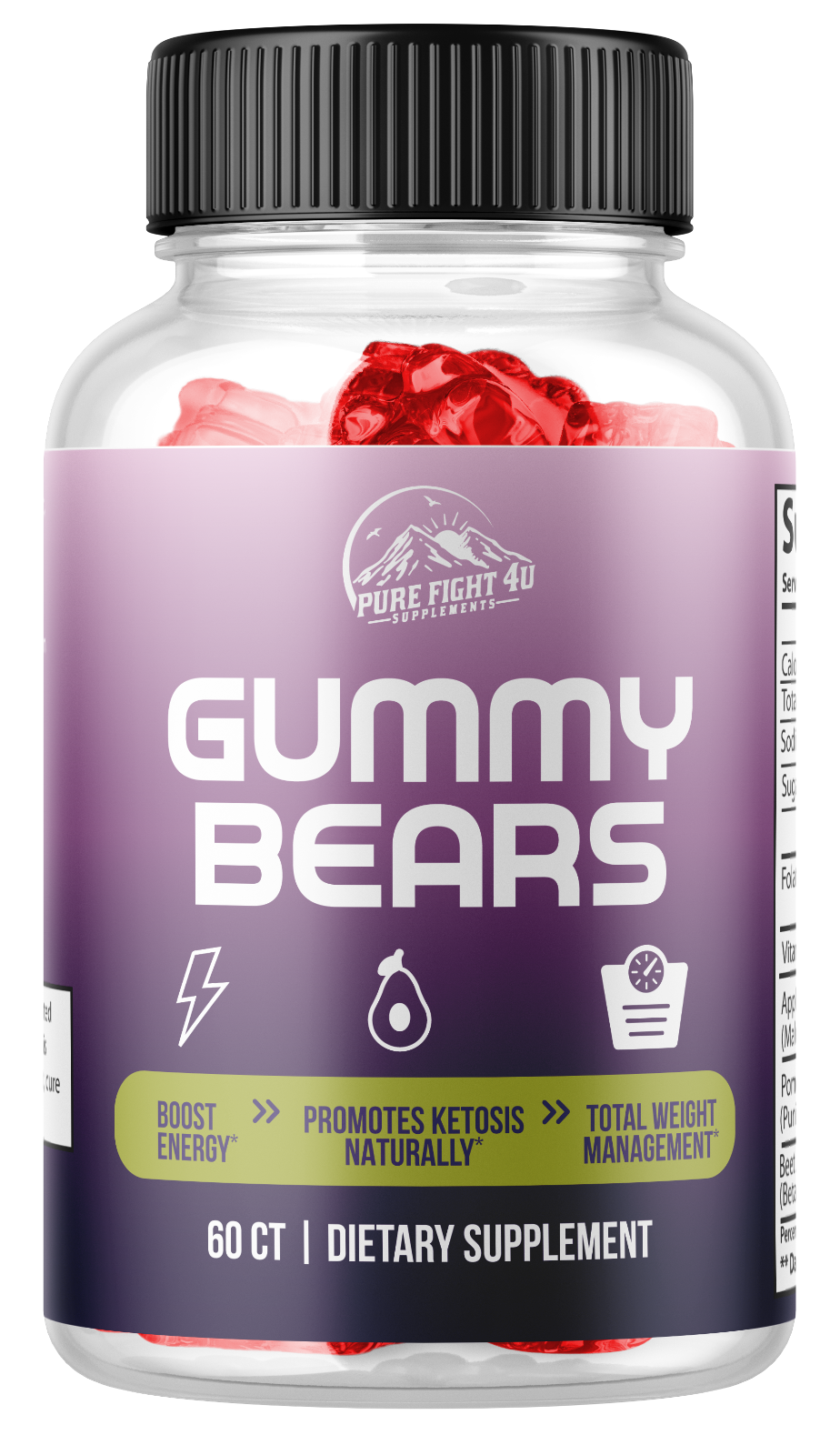 Gummy Bears Boost Weight Loss & Health Support 4 Bottles 240 Gummies