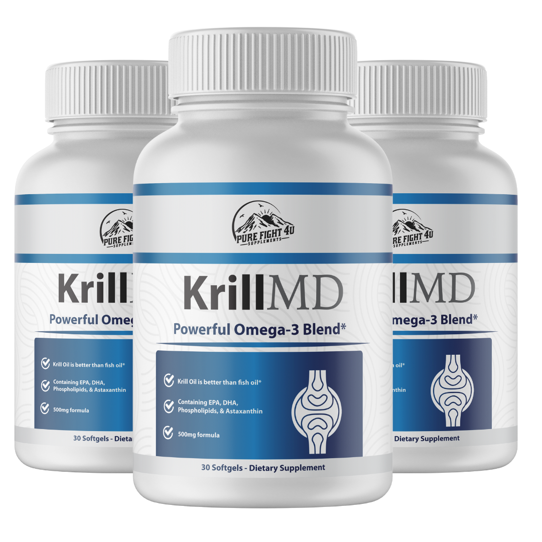 Krill MD Powerful Omega-3 Blend 3 Bottles 180 Softgels