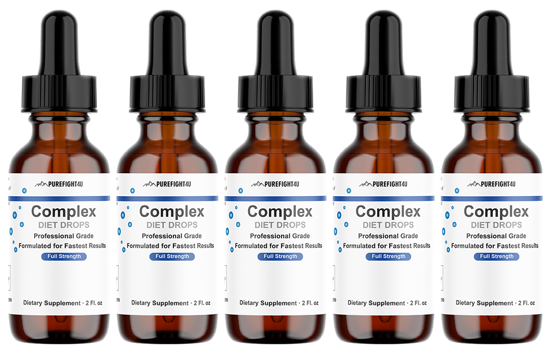 Complex Diet Drops – Natural Weight Management Drops Unisex 2 oz - 5 Bottles