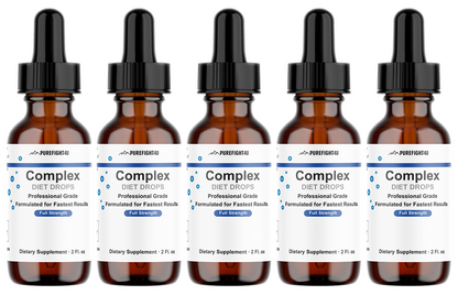 Complex Diet Drops – Natural Weight Management Drops Unisex 2 oz - 5 Bottles