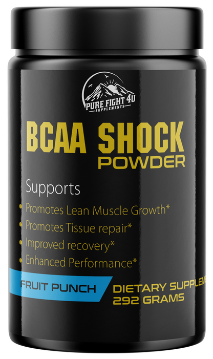 BCAA Shock Powder Fruit Punch Flavor 292 Grams - 3 Bottles