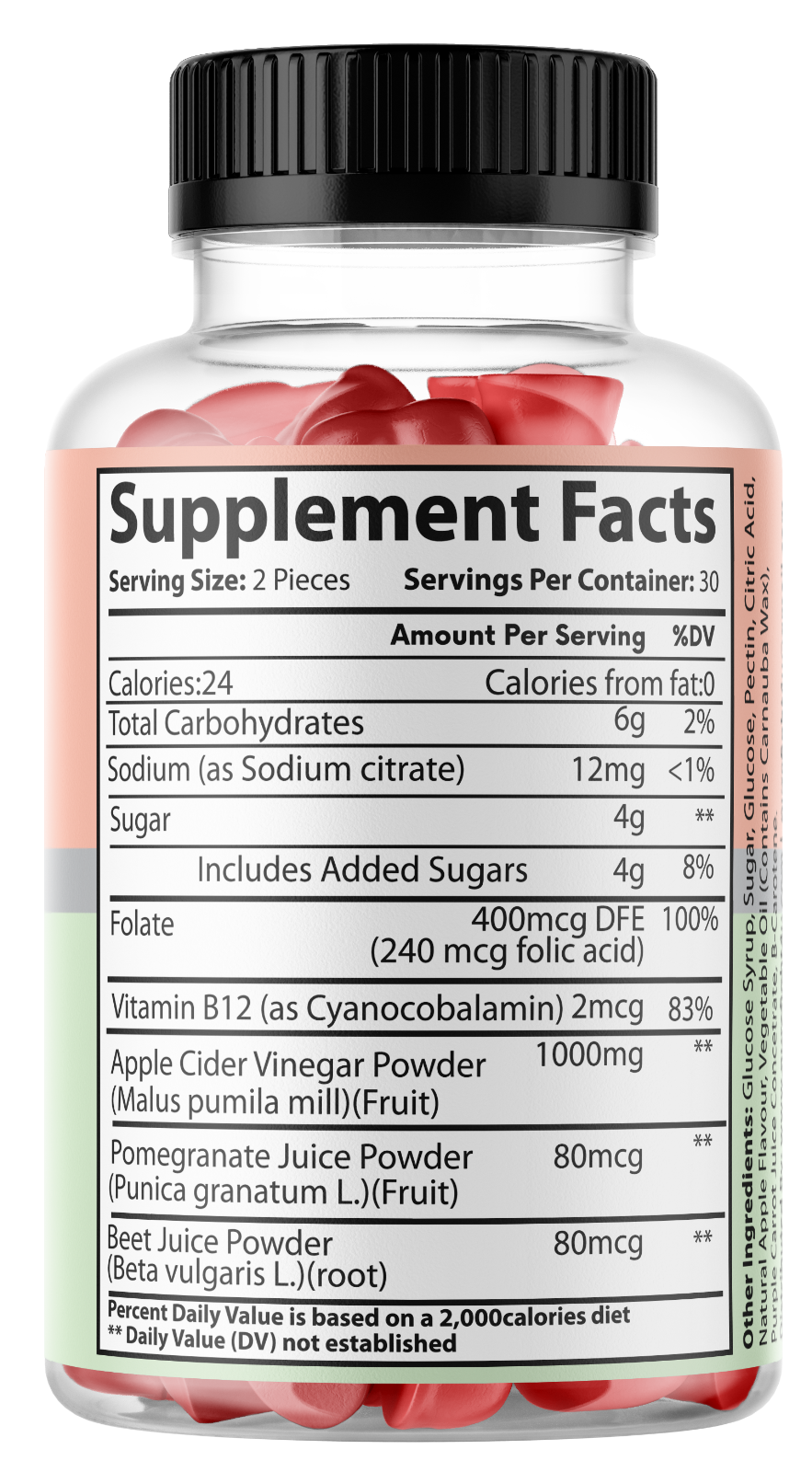 Slimming Gummies Dietary Supplement - 4 Bottles 240 Gummies