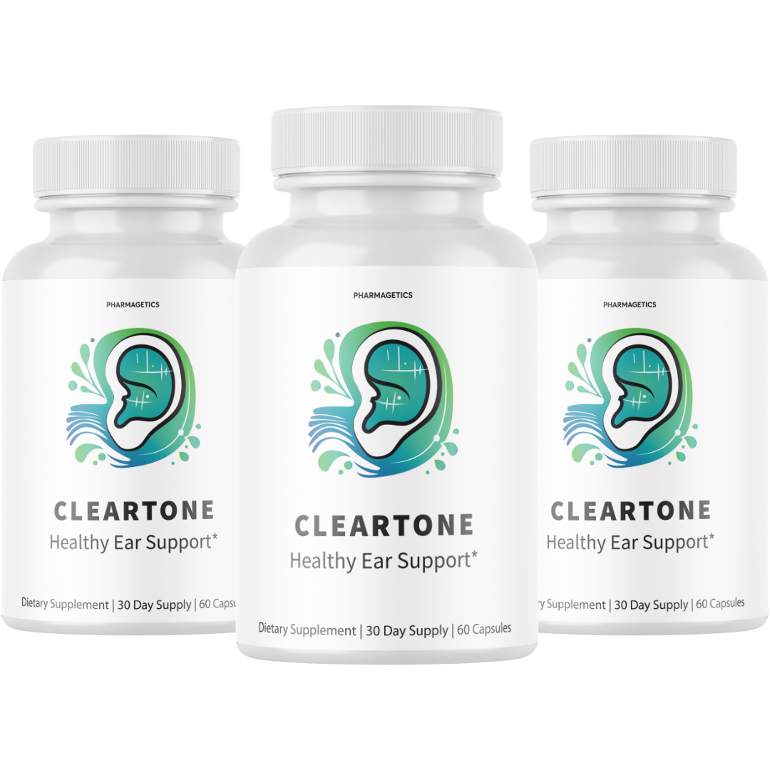 Cleartone Hearing Relief Capsules, Pills for Tinnitus Support -  3 Bottles