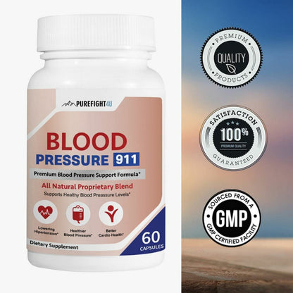 Blood Pressure 911 Premium Blood Pressure Support - 4 Bottles 240 Capsules