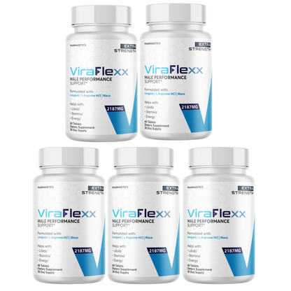 ViraFlexx Male Performance Support 5 Bottles 300 Capsules