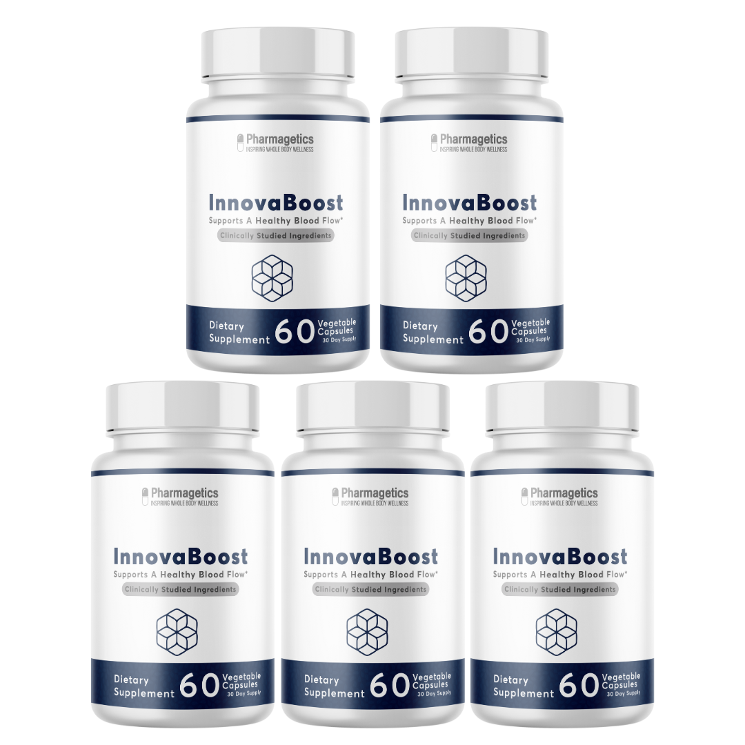 InnovaBoost Supports a Healthy Blood Flow - 5 Bottles 300 Capsules