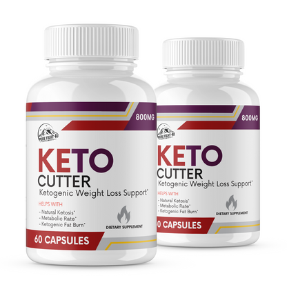 Keto Cutter Ketogenic Weight Loss Support - 2 Bottles 120 Capsules