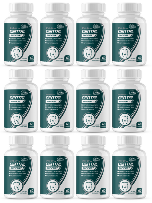 Renew Dental Support Dietary Supplement - 12 Bottles 720 Capsules