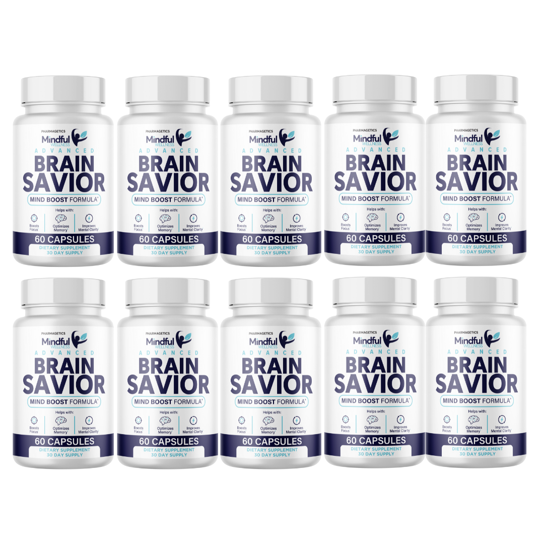 Mindful Wellness Brain Savior - Mind Boost Formula Capsules 10 Bottles 600 Caps