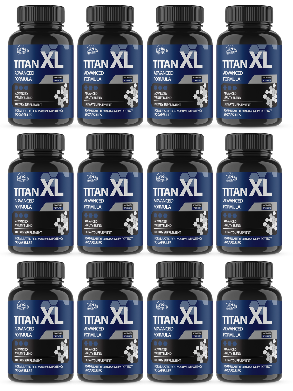 Titan XL Advanced Virility Blend 12 Bottles 1080 Capsules