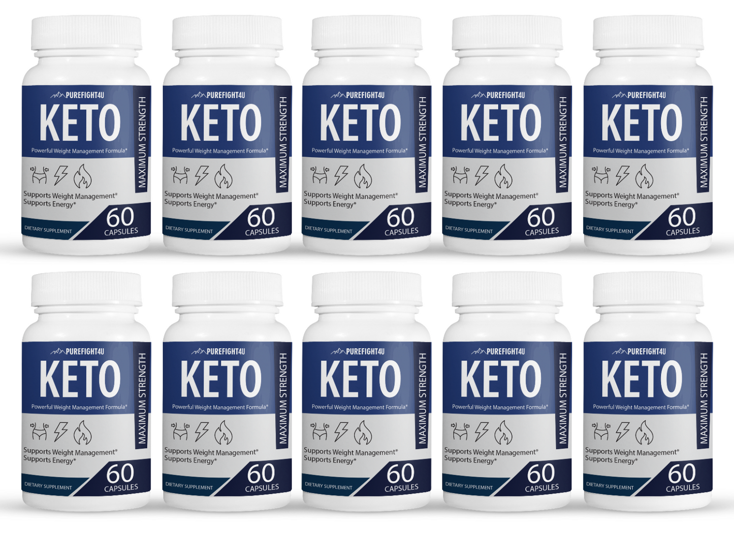 Keto Maximum Strength 10 Bottles 600 Capsules