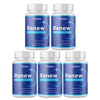 Renew Vitality Restoration Formula 5 Bottles  300 Capsules