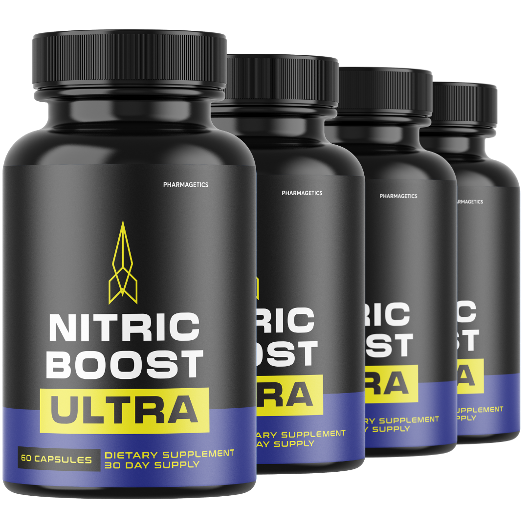 Nitric Boost Ultra For Men ED Organic Charge Supplement - 4 Bottles