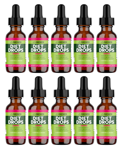 Diet Drops 200 MG Dietary Supplement  1 FL. OZ 10 Bottles