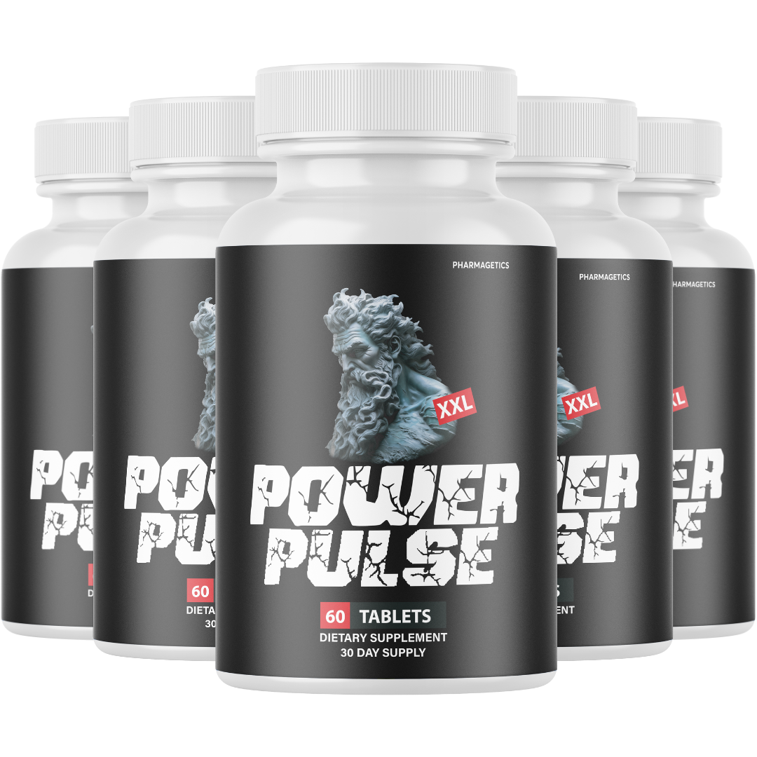 Power Pulse XXL Pills for Men Health Pills for Boosting Vitality - 5 Bottles