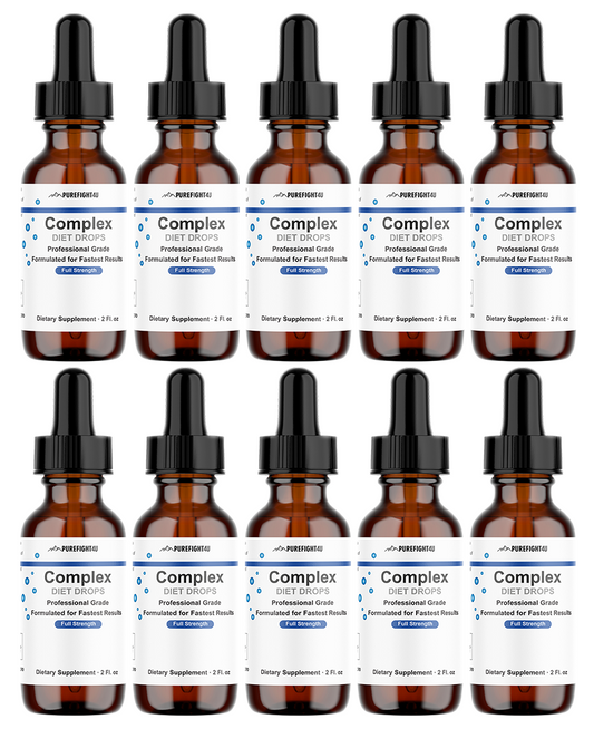 Complex Diet Drops – Natural Weight Management Drops Unisex 2 oz - 10 Bottles