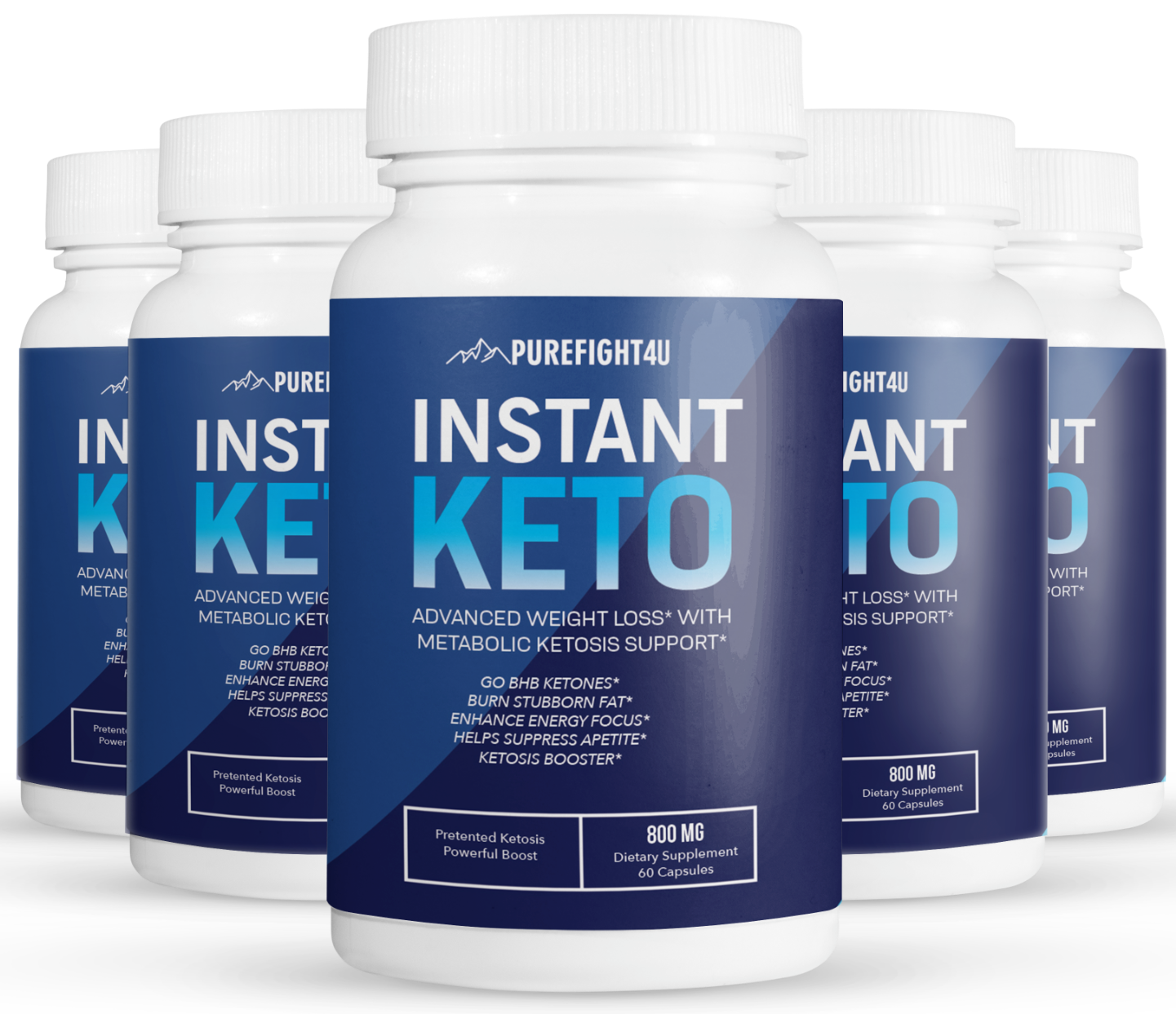 Instant Keto Weight Loss Ketogenic Supplement BHB - 5 Bottles 300 capsules