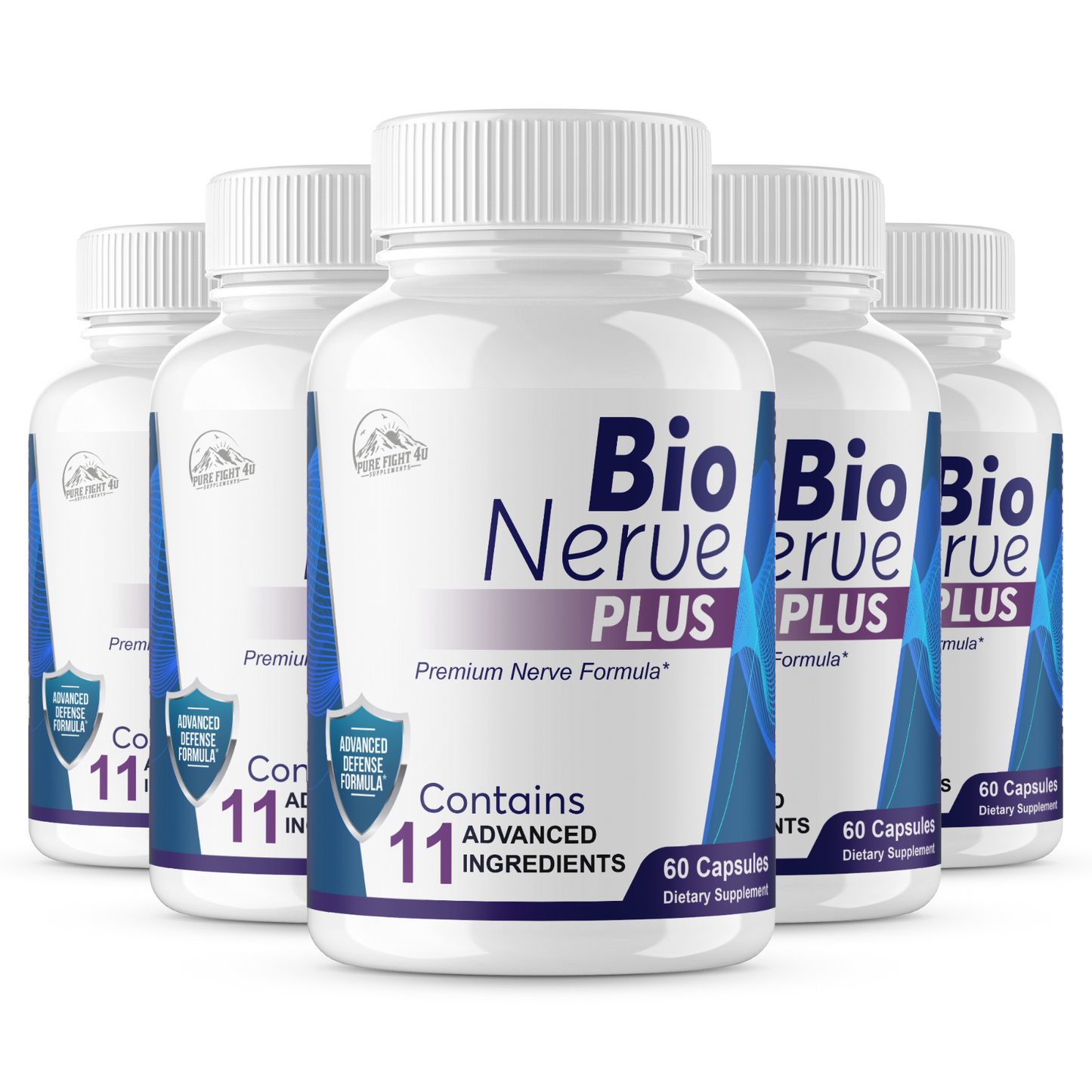 Bio Nerve Plus Premium Nerve Formula - 5 Bottles 300 Capsules