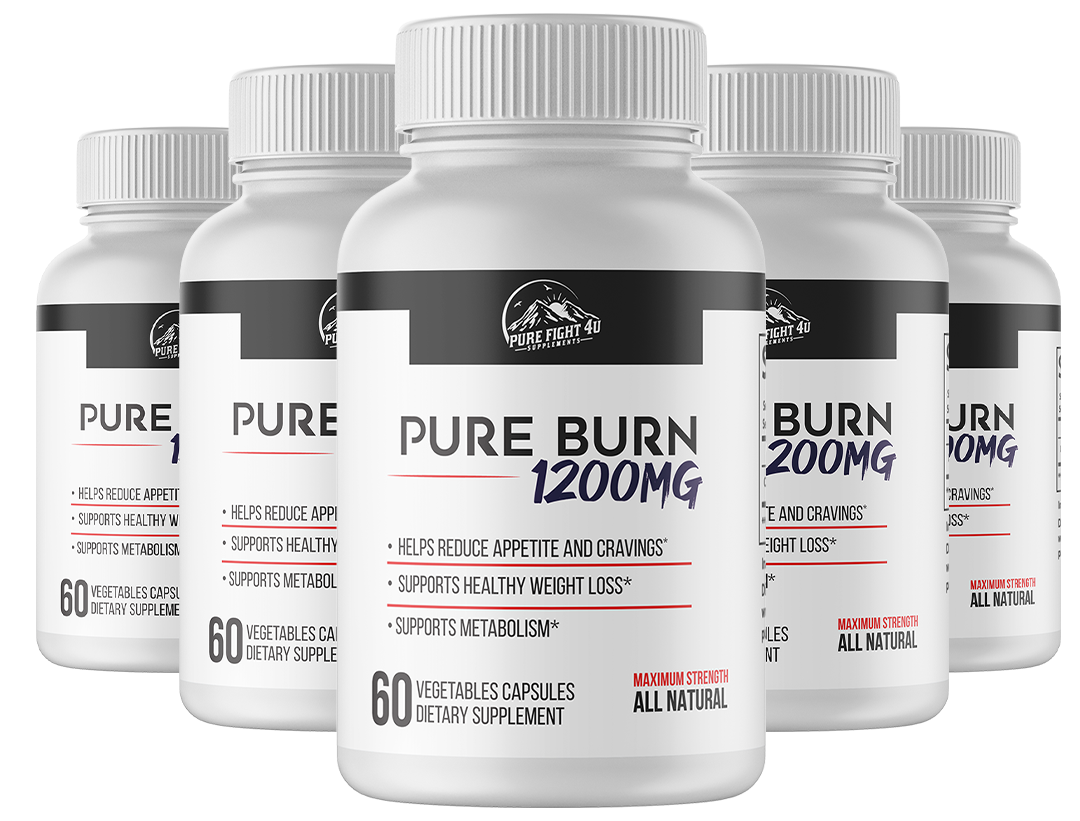 Pure Burn 1200mg Dietary Supplement - 5 Bottles 300 Capsules