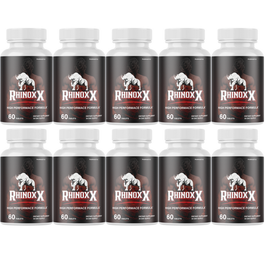 Rhinox X Enhancement Pills for Men, Supports Performance & Energy - 10 Bottles