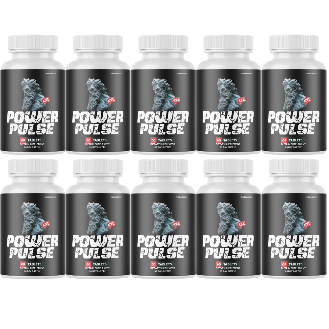 Power Pulse XXL Pills for Men Health Pills for Boosting Vitality - 10 Bottles