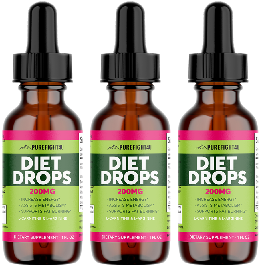 Diet Drops 200 MG Dietary Supplement  1 FL. OZ 3 Bottles