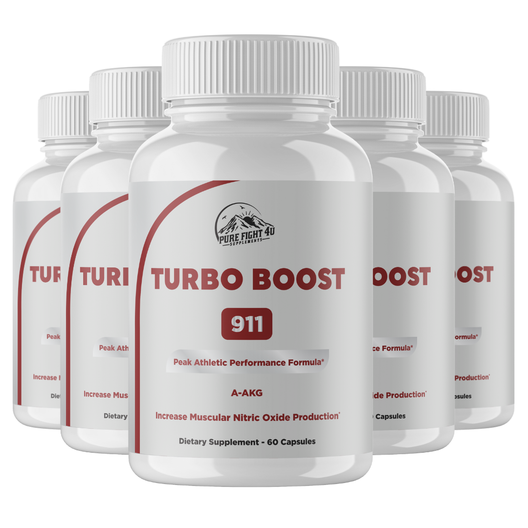 Turbo Boost 911 Peak Athletic Performance Formula 5 Bottles 300 Capsules