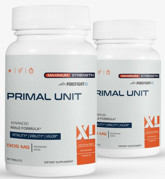 PRIMAL UNIT XL Pills For Men  1305mg - 2 Bottles 120 Capsules