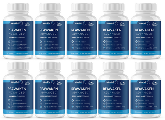 Reawaken Advanced Brain Boost Formula 10 Bottles 600 Capsules