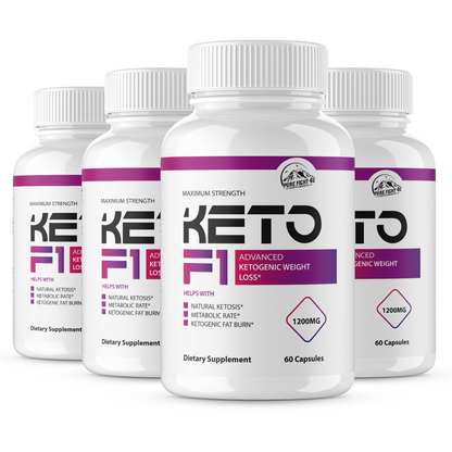 Keto F1 Pills Advanced Ketogenic Weight Loss - 4 Bottles 240 Capsules