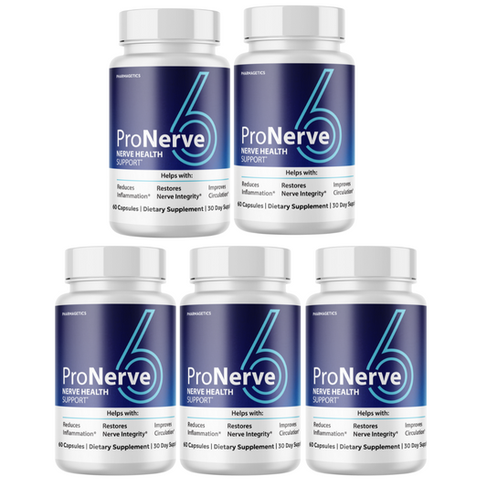 Pro Nerve 6 - Nerve Health  Support 5 Bottles 300 Capsules