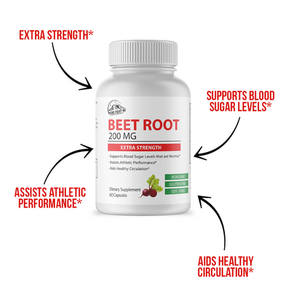 Beet Root 200mg Extra Strength 2 Bottles 120 Capsules