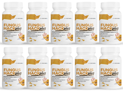 Fungus Hack Plus Probiotic Internal Fungus Fighter- 10 Bottles - 600 capsules