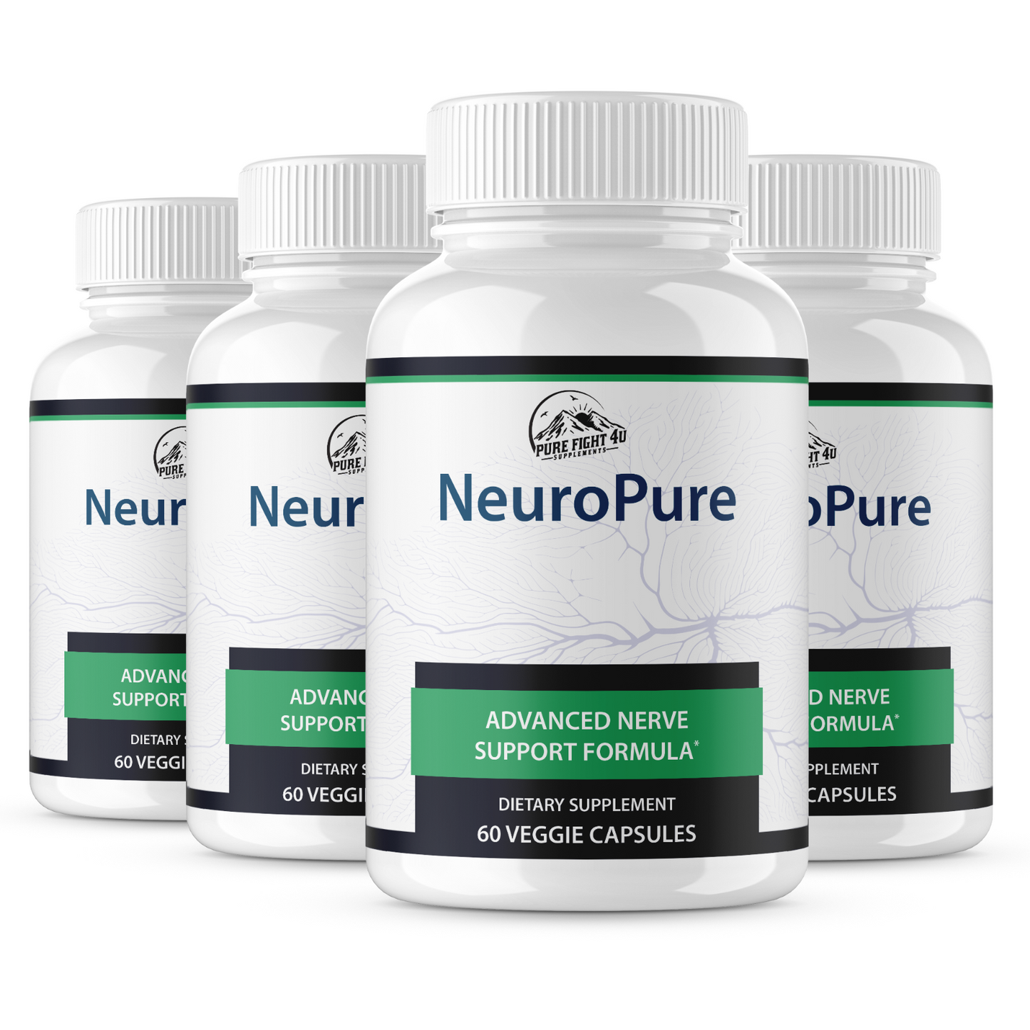 Neuro Pure Advanced Nerve Support Formula - 4 Bottles 240 Capsules