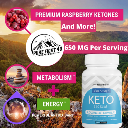 Keto 360 Slim Fast Acting Advanced Formula - 10 Bottles 600 Capsules