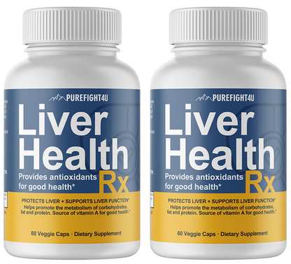 Liver Health RX Formula Supplement Pure Health 2 Bottles 120 Capsules