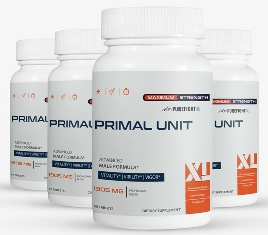 PRIMAL UNIT XL Pills For Men  1305mg - 4 Bottles 240 Capsules