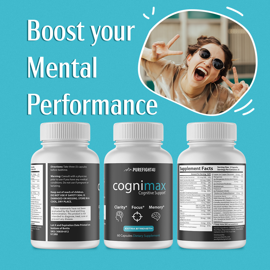 CogniMax Cognitive Support - 4 Bottles 240 Capsules