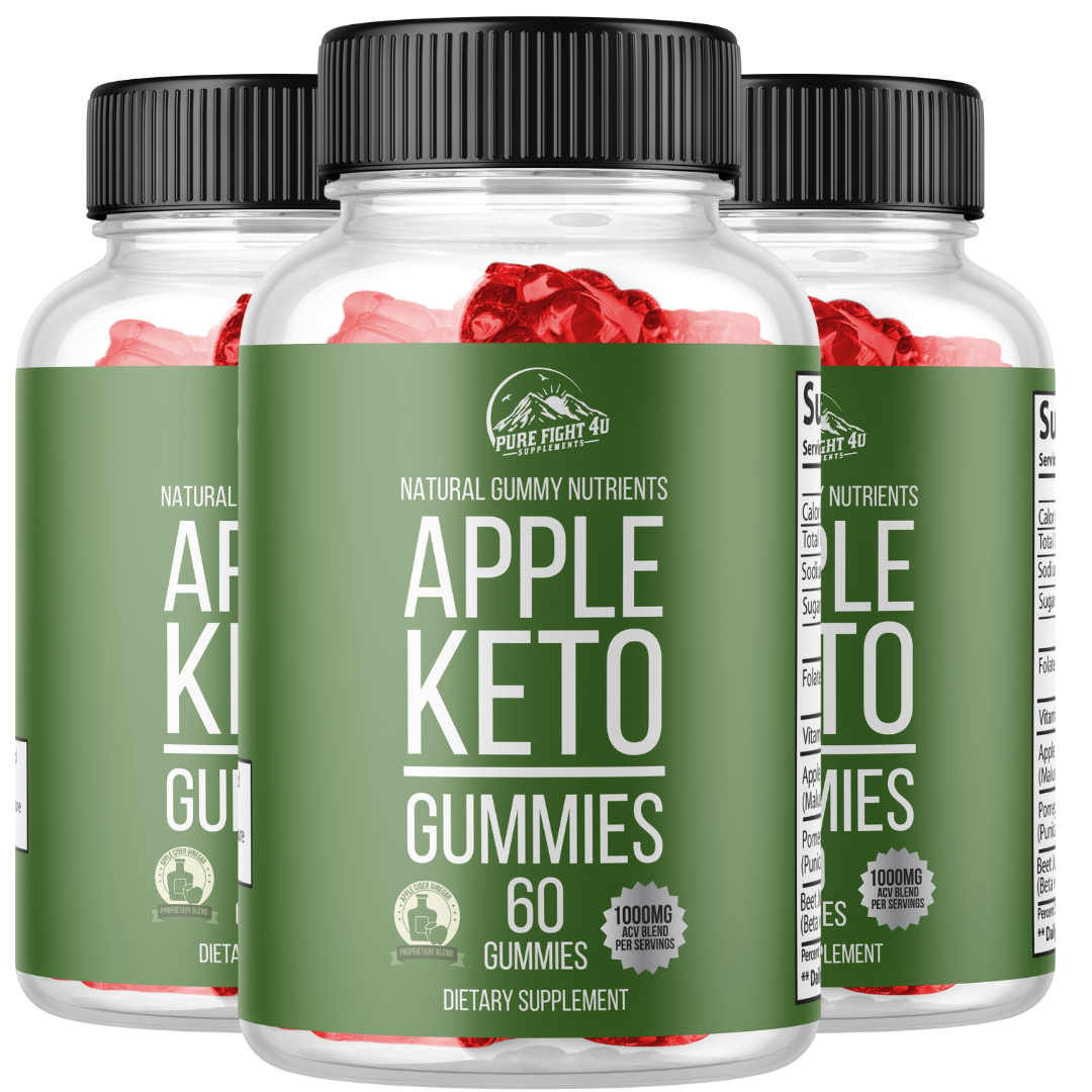 Apple Keto Dietary Supplement 3 Bottles 180 Gummies