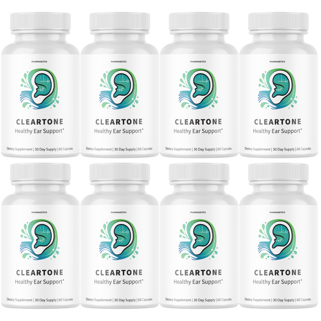 Cleartone Hearing Relief Capsules, Pills for Tinnitus Support -  8 Bottles